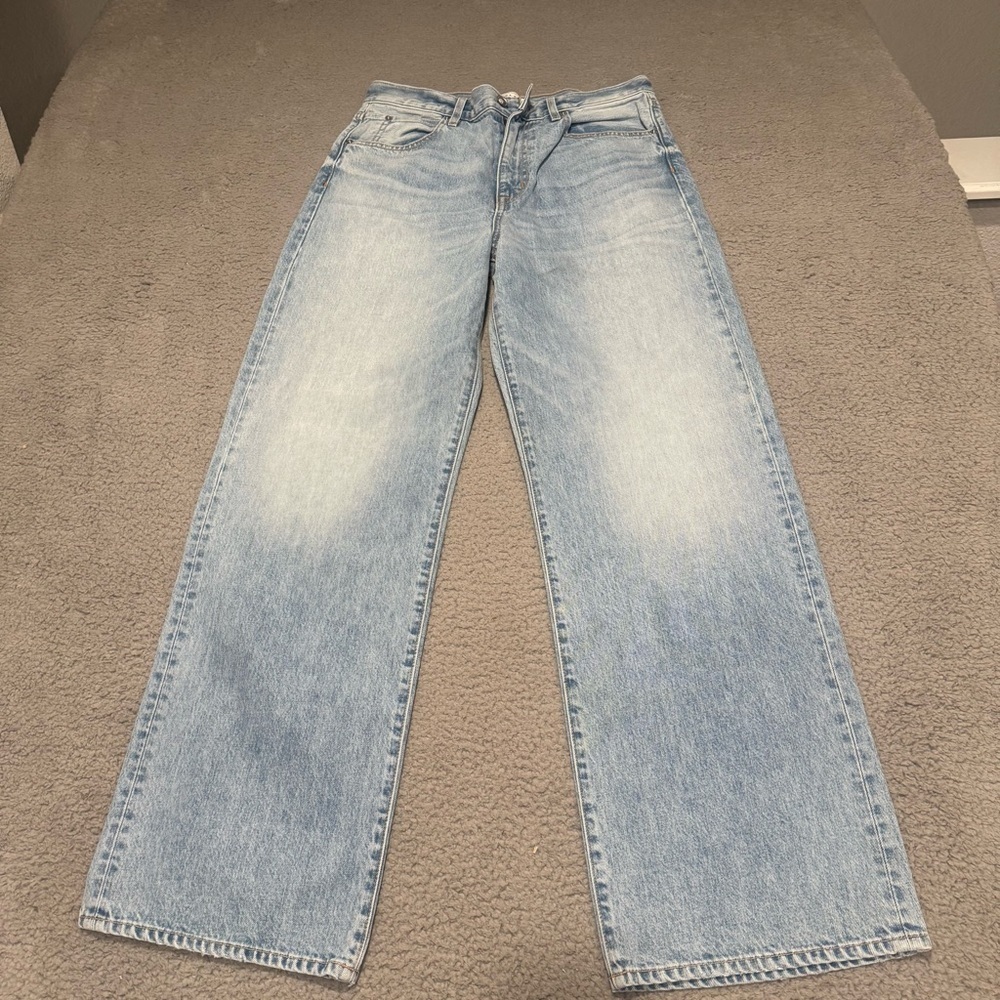 SLVRLAKE Grace Wide-Leg Ankle Jeans Wash COUNTRY SKIES Size 31